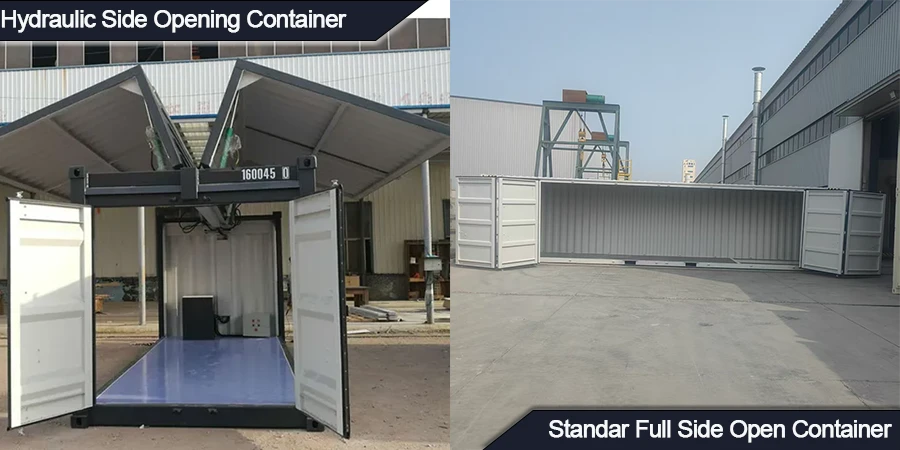Wadah Opening Side Hydraulic vs Wadah Open Side Lengkap Standar